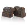 Sada kožených tašek Rugged Cutout 19 litrů včetně rychloupínacího uzávěru - hnědá
