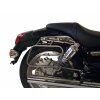 Chromovaný trubkový kožený držák brašen pro Kawasaki VN 1500 (2002-2003)/1600 Mean Streak (2004-2008)