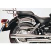 Chromovaný trubkový kožený držák brašen pro Yamaha XVS 125/250 Drag Star (2000-2004)