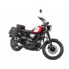 Kožený držák brašen s výřezem černý pro Yamaha SCR 950 (2017-2020)