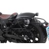 Černé držáky kožených brašen s výřezem pro Indian Scout Bobber / Sixty / Twenty / Rogue (2017-)
