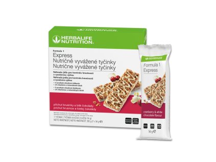 Herbalife Nutriční Vyvážené Tyčinky s brusinkami a bílou čokoládou