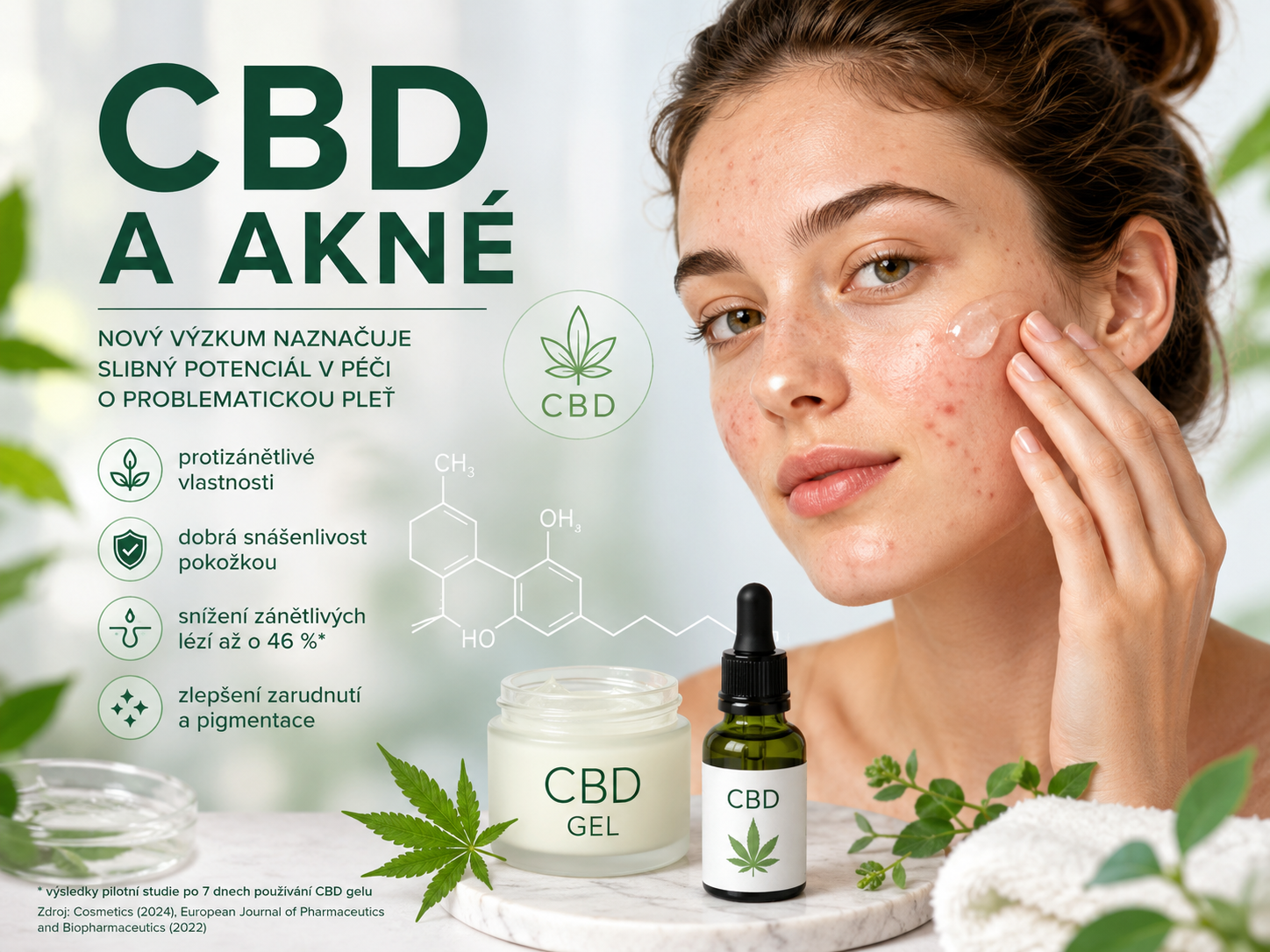 CBD může být účinné při léčbě akné
