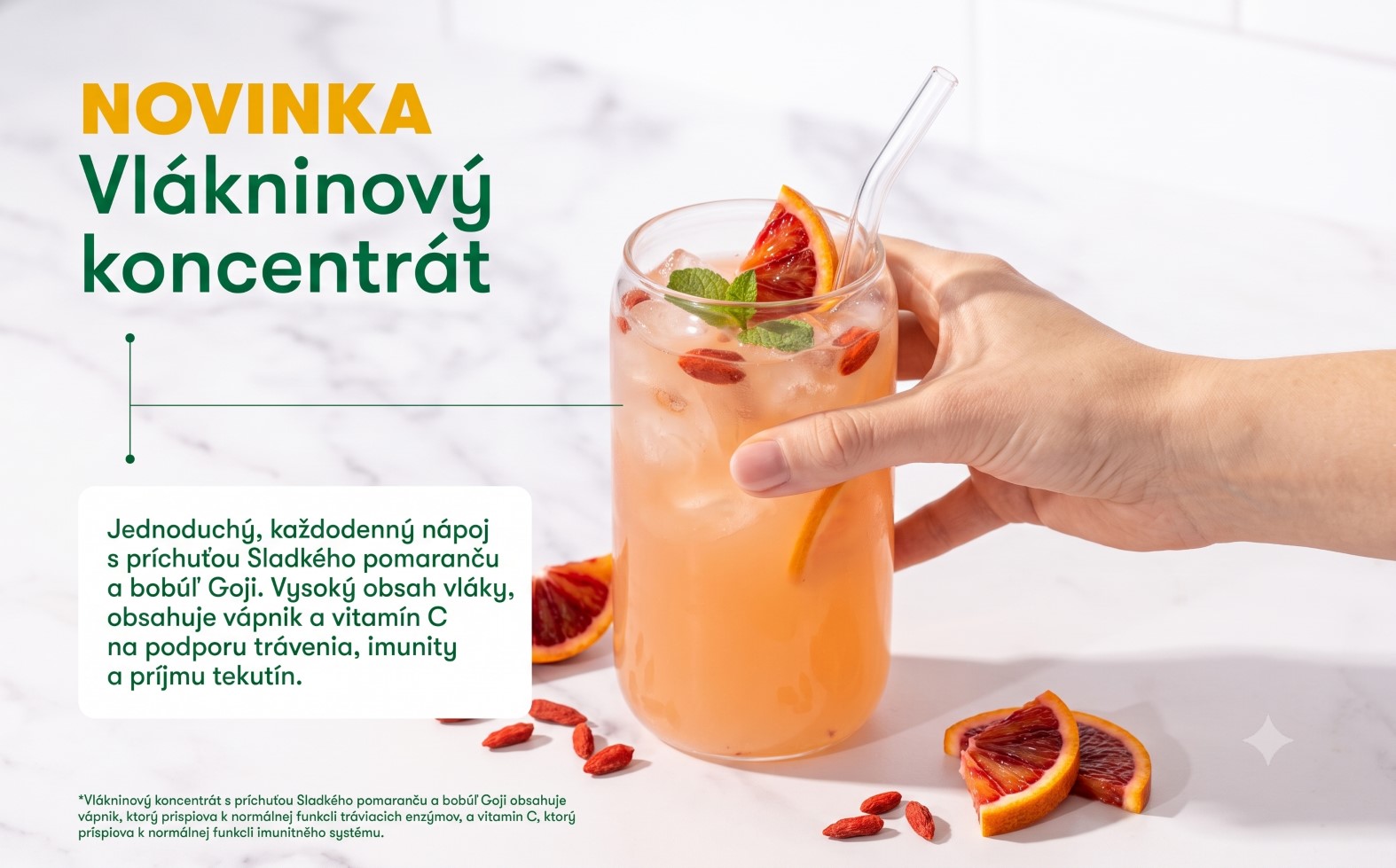 Herbalife Produkty Vlákninový Koncentrát s príchuťou Sladkého pomaranču a bobúľ Goji