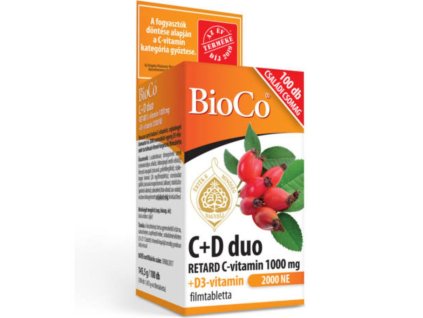 C+D duo RETARD C-vitamín 1000 mg + D3-vitamín 2000 IU