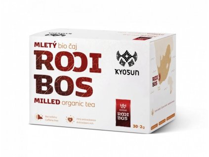 873 5 606 1 pravy jihoafricky bio kyosun rooibos 60 g bez kofeinu 30 sackucaj krabicka zavrena 30 sacku