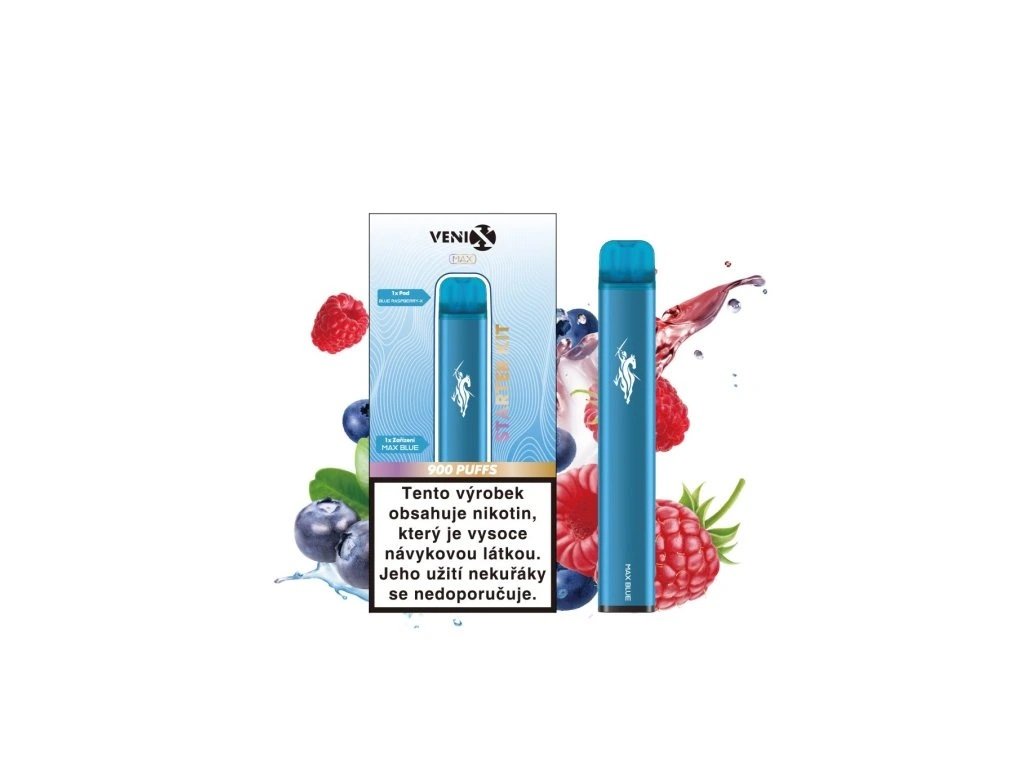 4284 502 venix max starter kit max blue pod blue raspberry