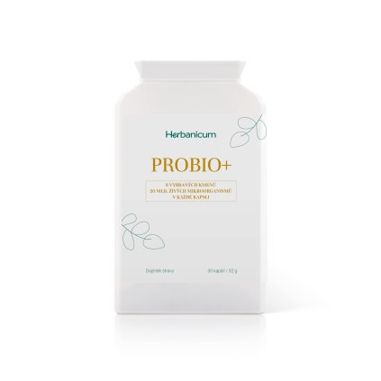 Herbanicum Probio+ Špičkové Probiotikum s 20 Miliardami CFU pro Zdravý Střevní Mikrobiom (30 kapslí)