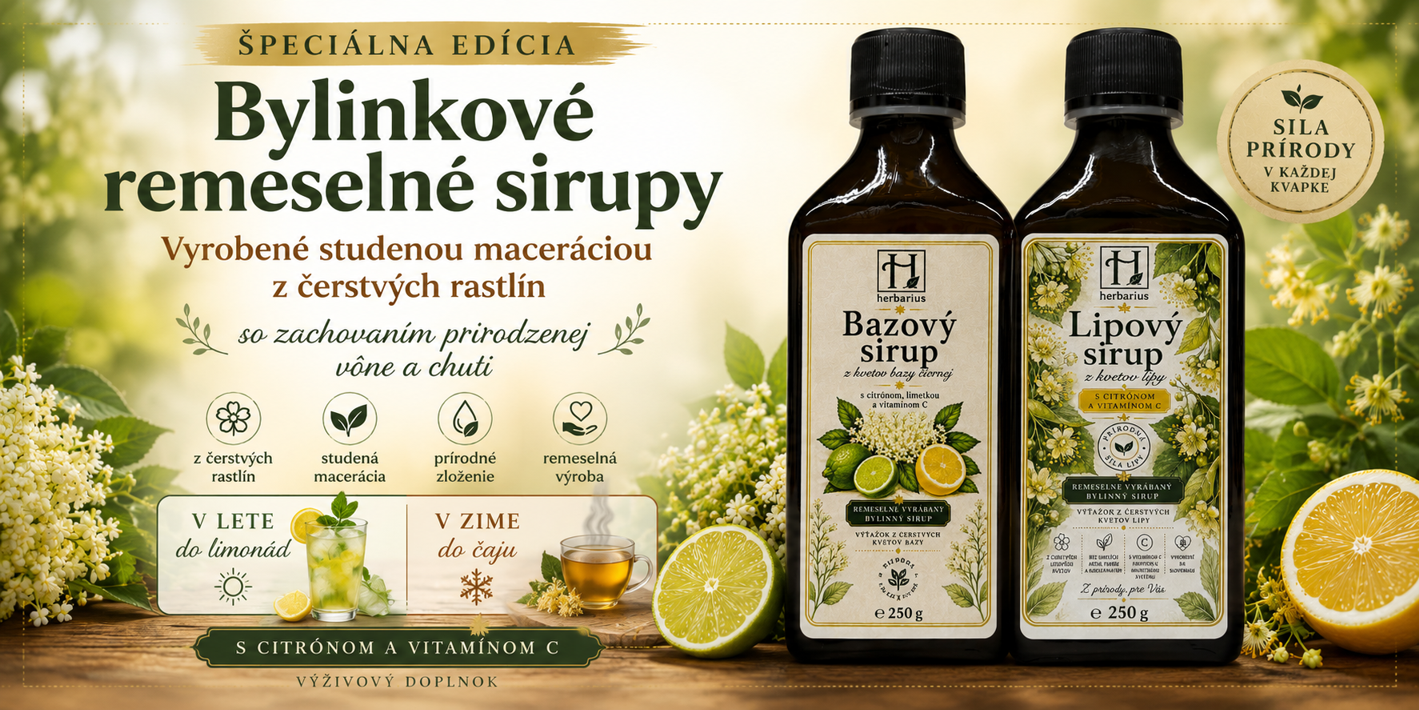 Prémiový bazový a lipový sirup