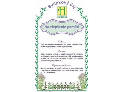 čaj na zlepšenie pamäti