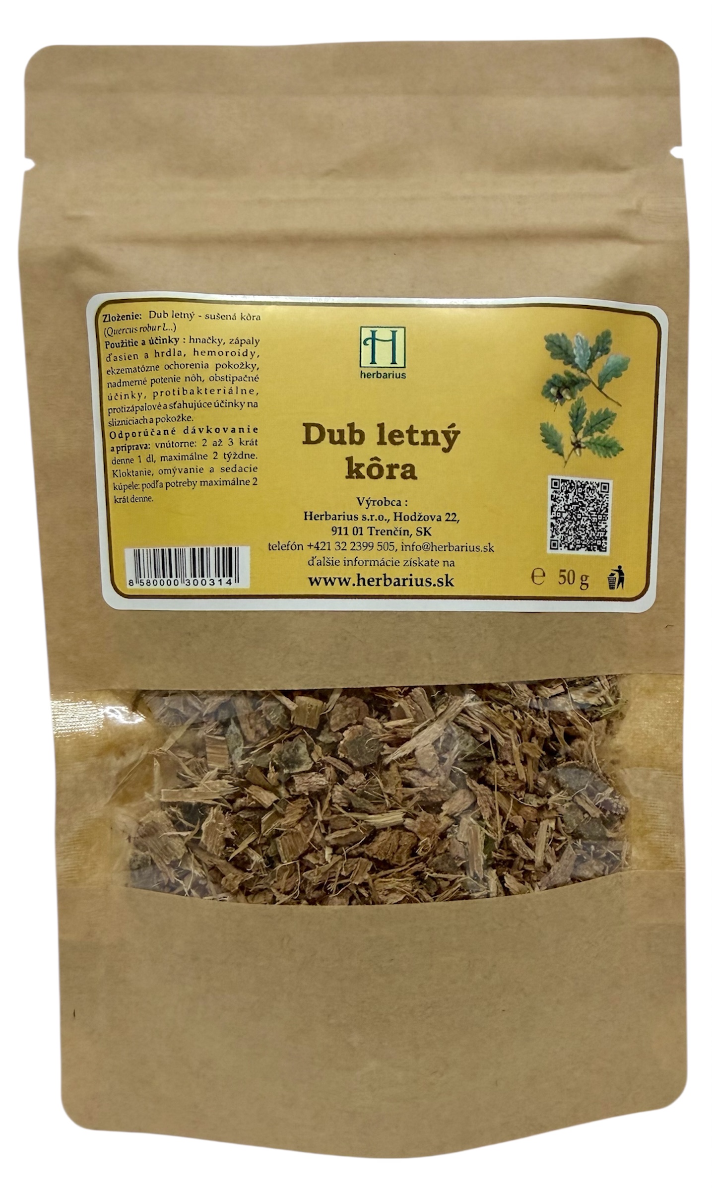 Dub letný, kôra, 50 g