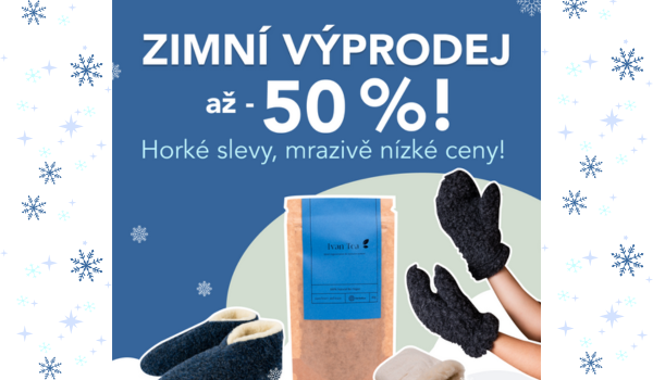 Teploty stoupají, ale naše ceny klesají: Zimní slevy - 50 %
