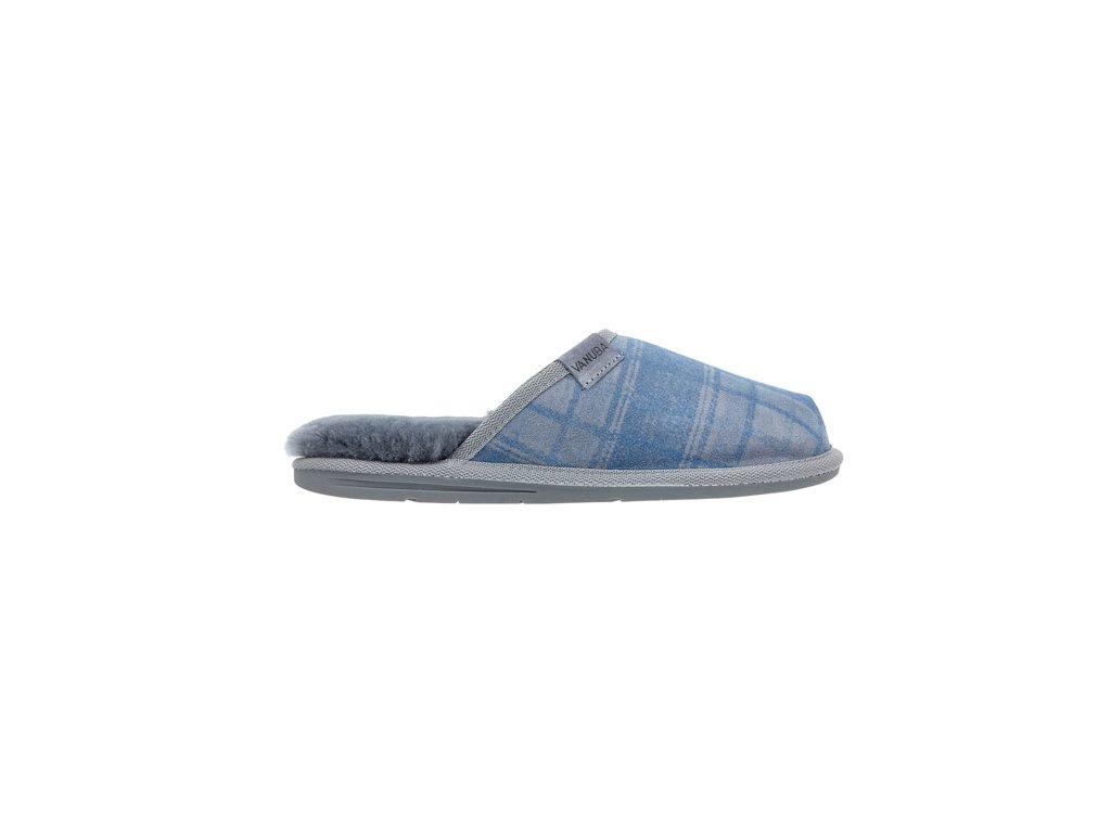 Papuče pánske NEWCASTLE modré - Vanuba, ručne šité