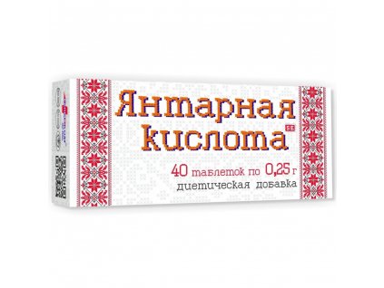 Kyselina jantarová - 40 tablet/bal. 0,25 g - Farmakom