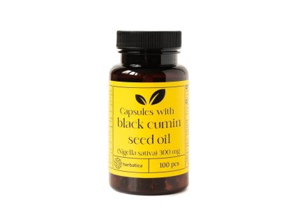 Olej ze semen černého kmínu (Nigella sativa) na imunitu, kůži, klouby-100 kapslí - Herbatica