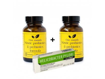 set na trávení 2xmasticha a test helikobakter Herbatica