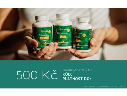 Dárkový poukaz Herbatica v hodnotě 500 Kč