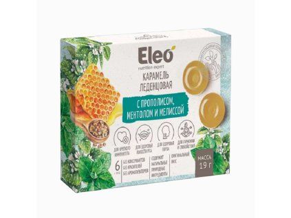 Bonbony s propolisem, mentolem a meduňkou – 6 ks / 19 g – ELEO