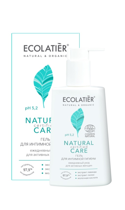 Čistící gel na intimní hygienu Natural Care s pH 5,2 - EcoLatier Organic - 250 ml