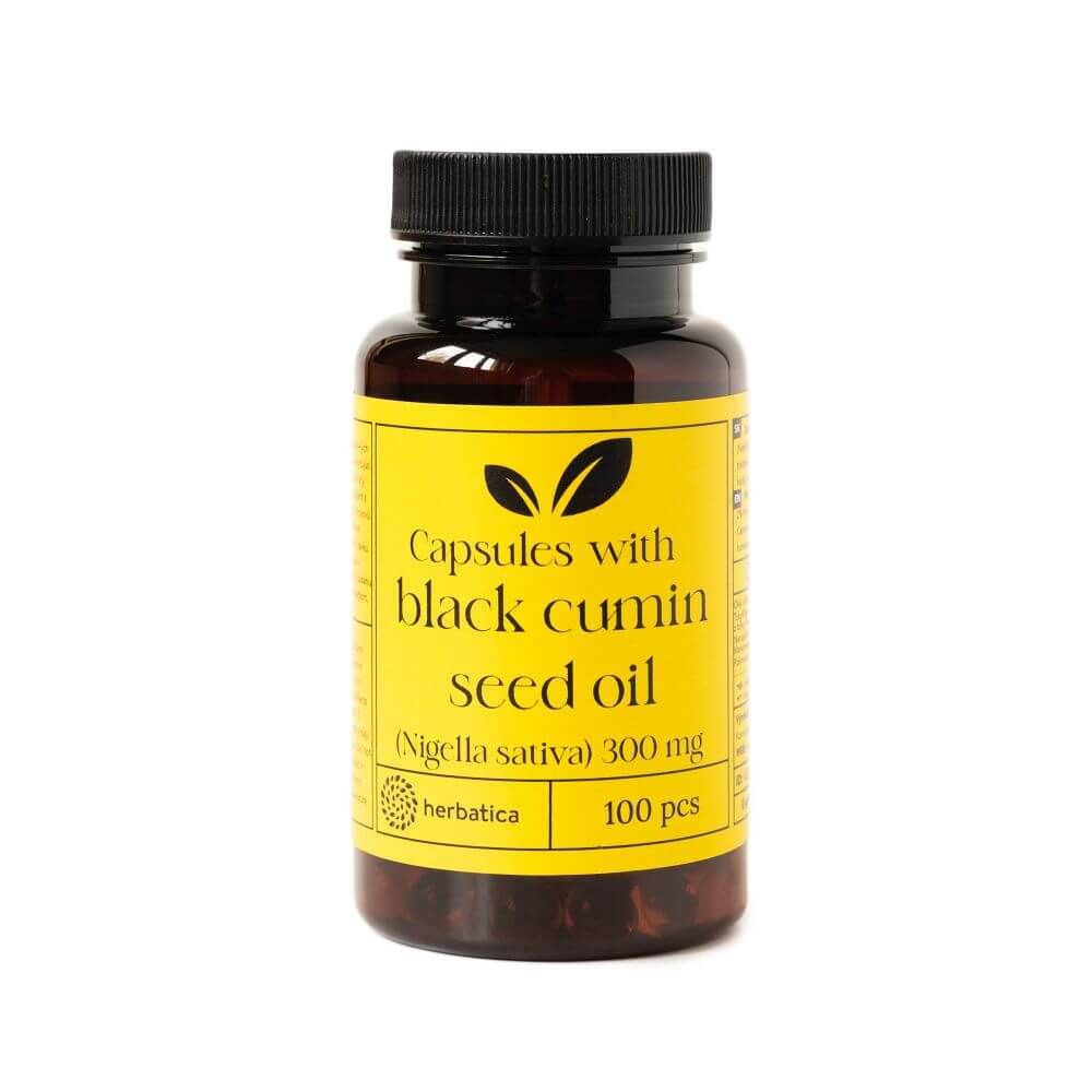 Levně Olej ze semen černého kmínu (Nigella sativa) v kapslích /300 mg - 100 kapslí - Herbatica