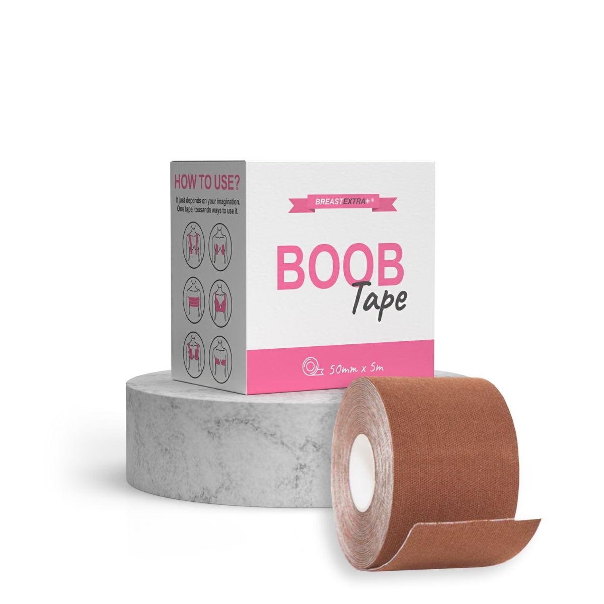 BreastExtra+ BOOB Tape (bronz) – speciální lepící páska na prsa