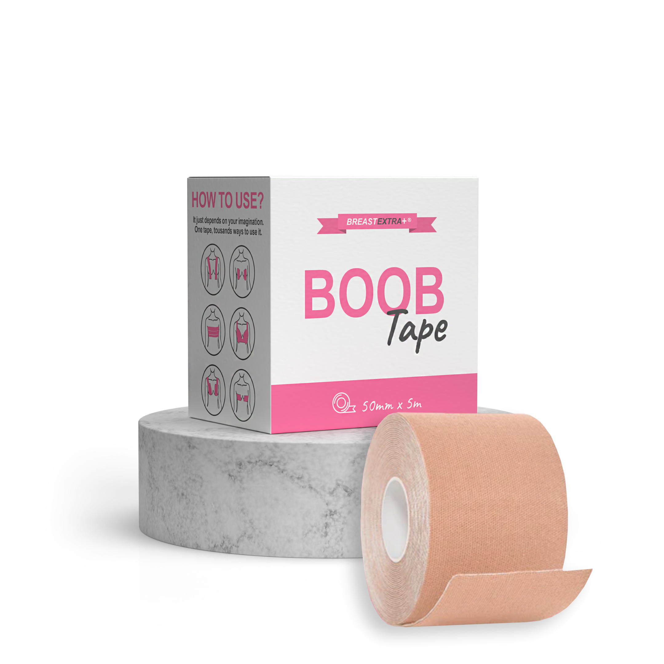BreastExtra+ BOOB Tape (tělová) – speciální lepící páska na prsa