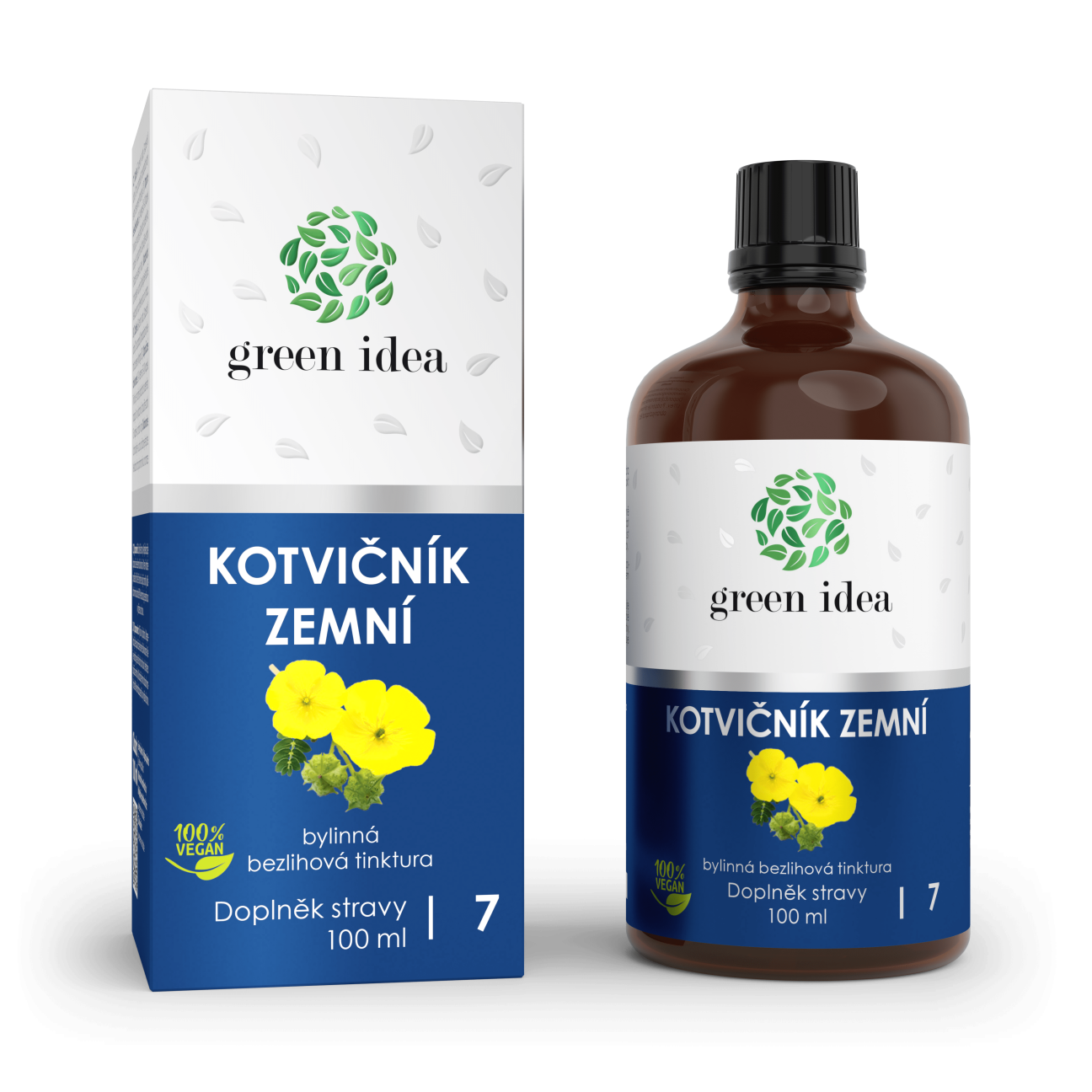 Kotvičník zemní - bezlihová tinktura 100 ml - Green idea