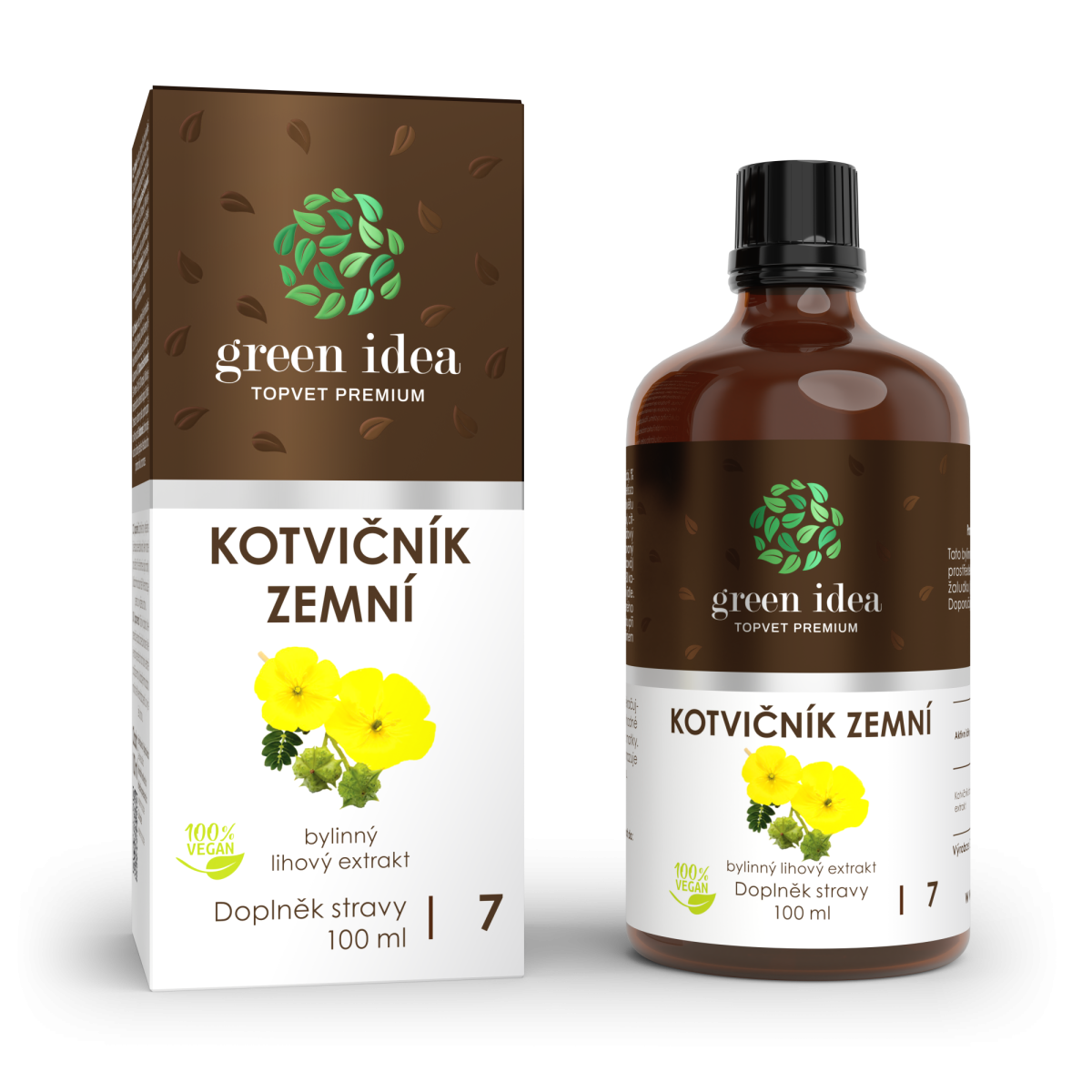 Kotvičník zemní tinktura - kapky 100 ml - Green idea