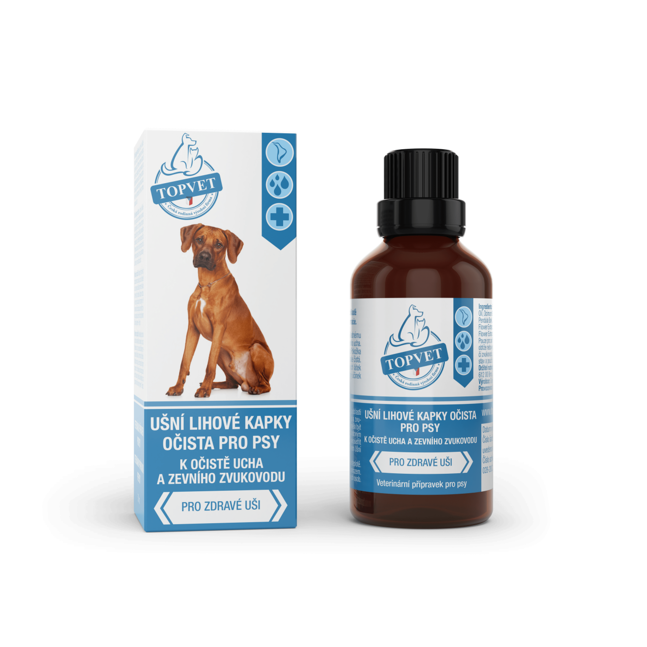 Ušní lihové kapky očista pro psy 50 ml - Green idea