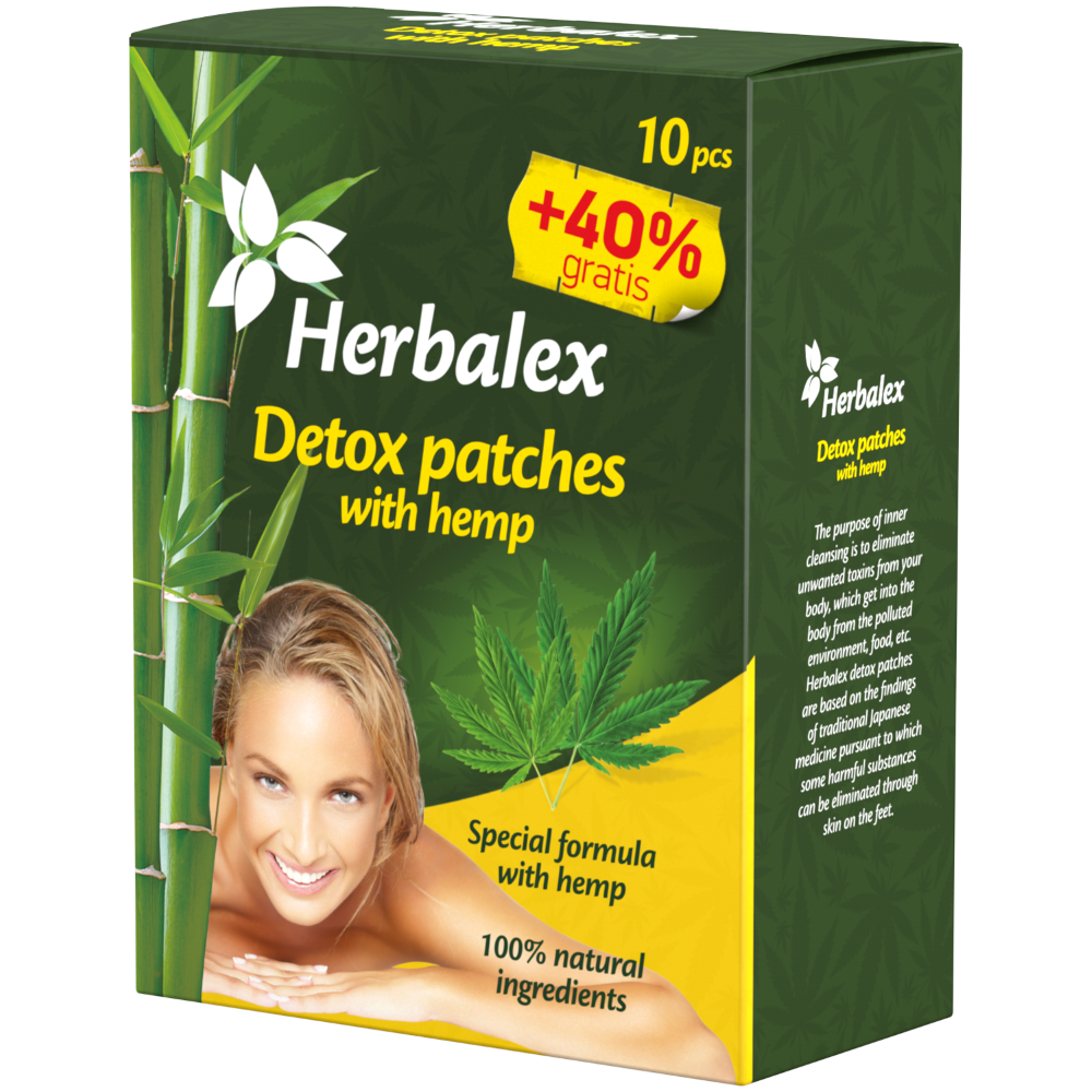 Herbamedicus GmbH Herbalex – Detoxikační náplasti s konopím 14 ks - Green idea