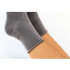 Ponožky s jemným sevřením lemu "Roll-top"- s mikroplyšem - tmavě šedá - Ovecha (Velikost 23-24)