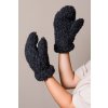 Rukavice z merino vlny černé - Ovecha (veľkosti L)