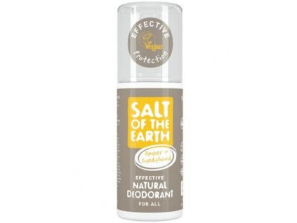 Természetes kristály dezodor spray - borostyán, szantálfa - Salt of the Earth - 100 ml