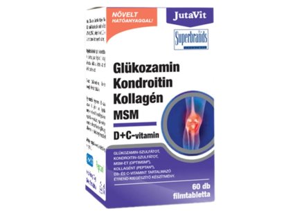 Glükozamin, kondroitin, kollagén és MSM étrend-kiegészítő 60 tabletta JutaVit 1000x1000