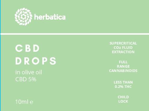 CBD cseppek 5% olivaolajjal - Herbatica - 10 ml