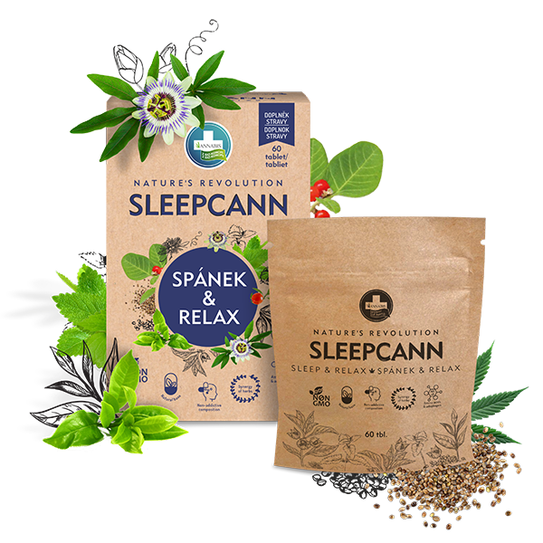SLEEPCANN ALVÁS ÉS RELAXÁCIÓ étrend-kiegészítő - 60 tabletta - Annabis