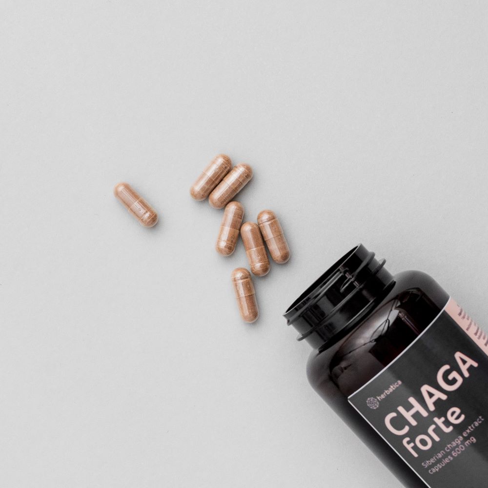 Szibériai Chaga FORTE - 60 vegán kapszula (600mg/kapszula) - Herbatica