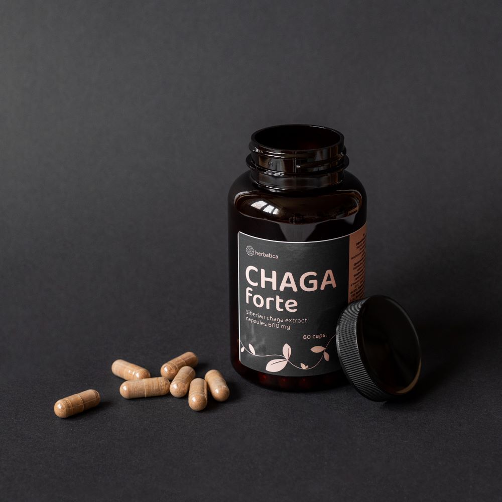 Szibériai Chaga FORTE - 60 vegán kapszula (600mg/kapszula) - Herbatica