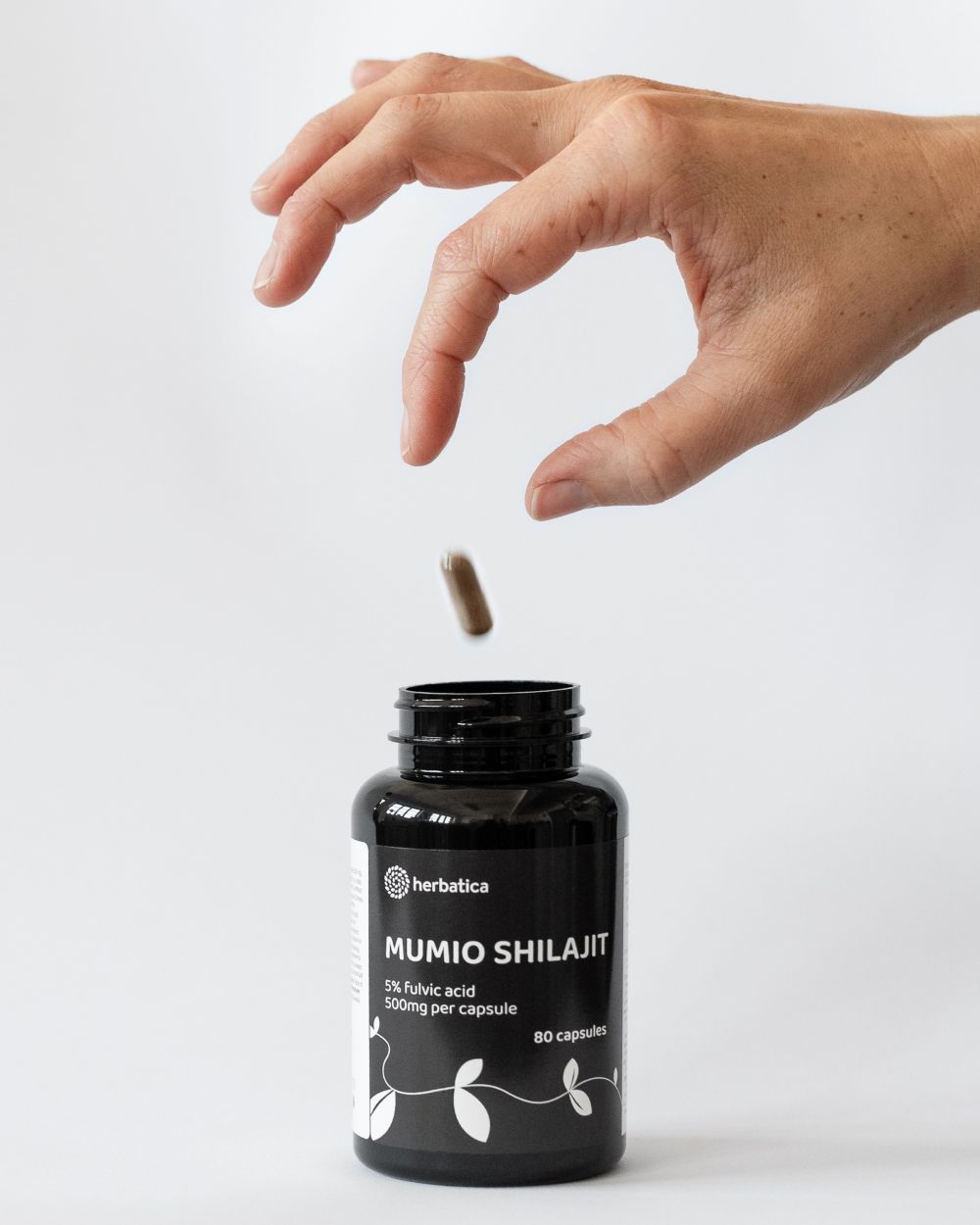 Shilajit - tisztított mumio prémium (500mg) - étrend-kiegészítő - 80 kapszula - Herbatica