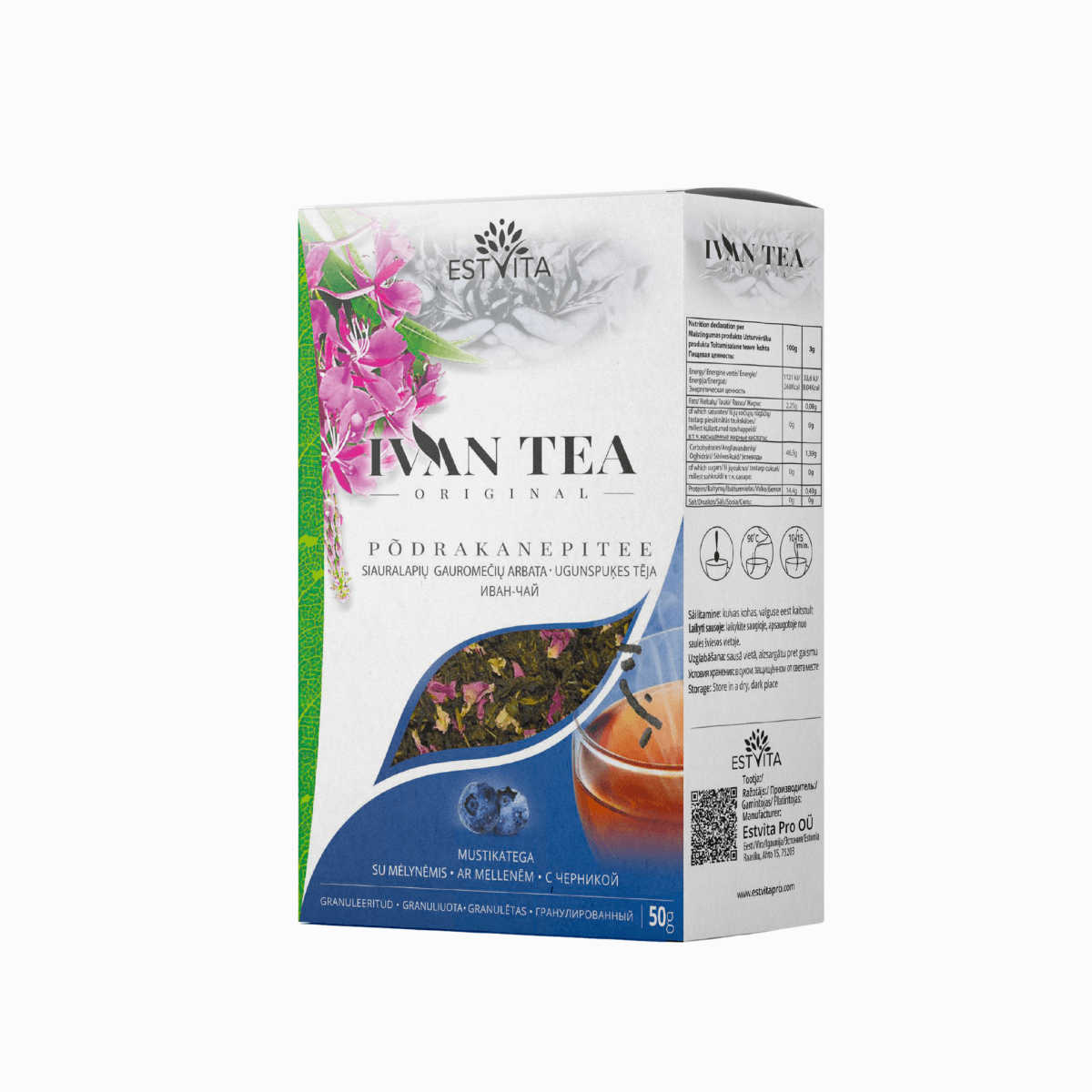 Ivan tea (keskenylevelű füzike) áfonyával – 50 g – Estvita