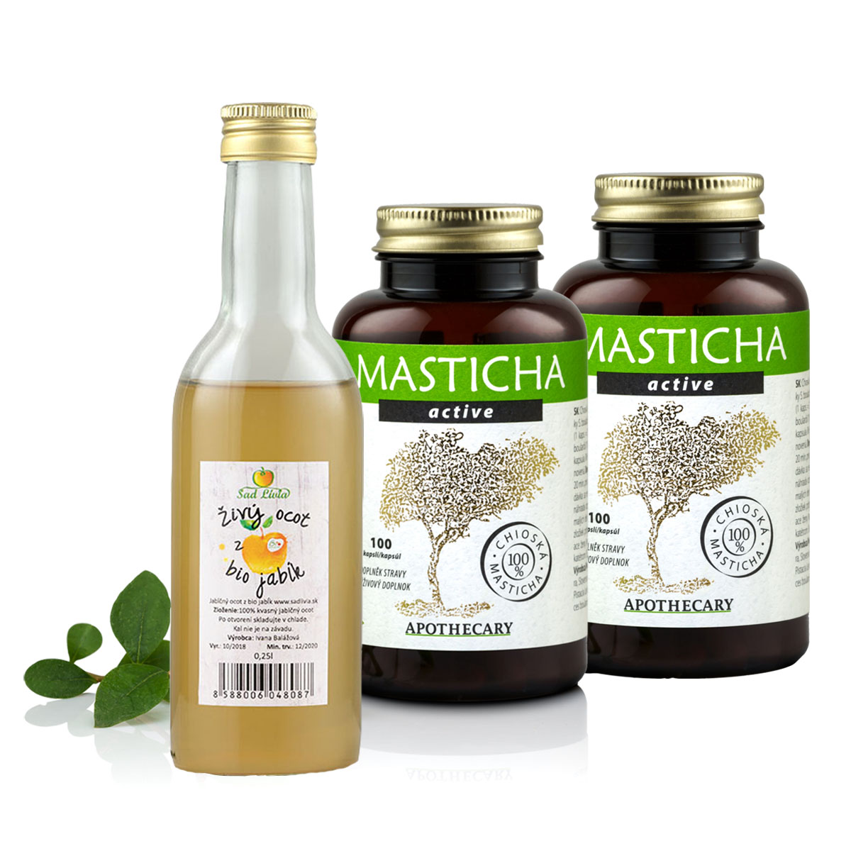 Masticha Terapia Készlet 2x Masticha Active + ingyenes almaecet