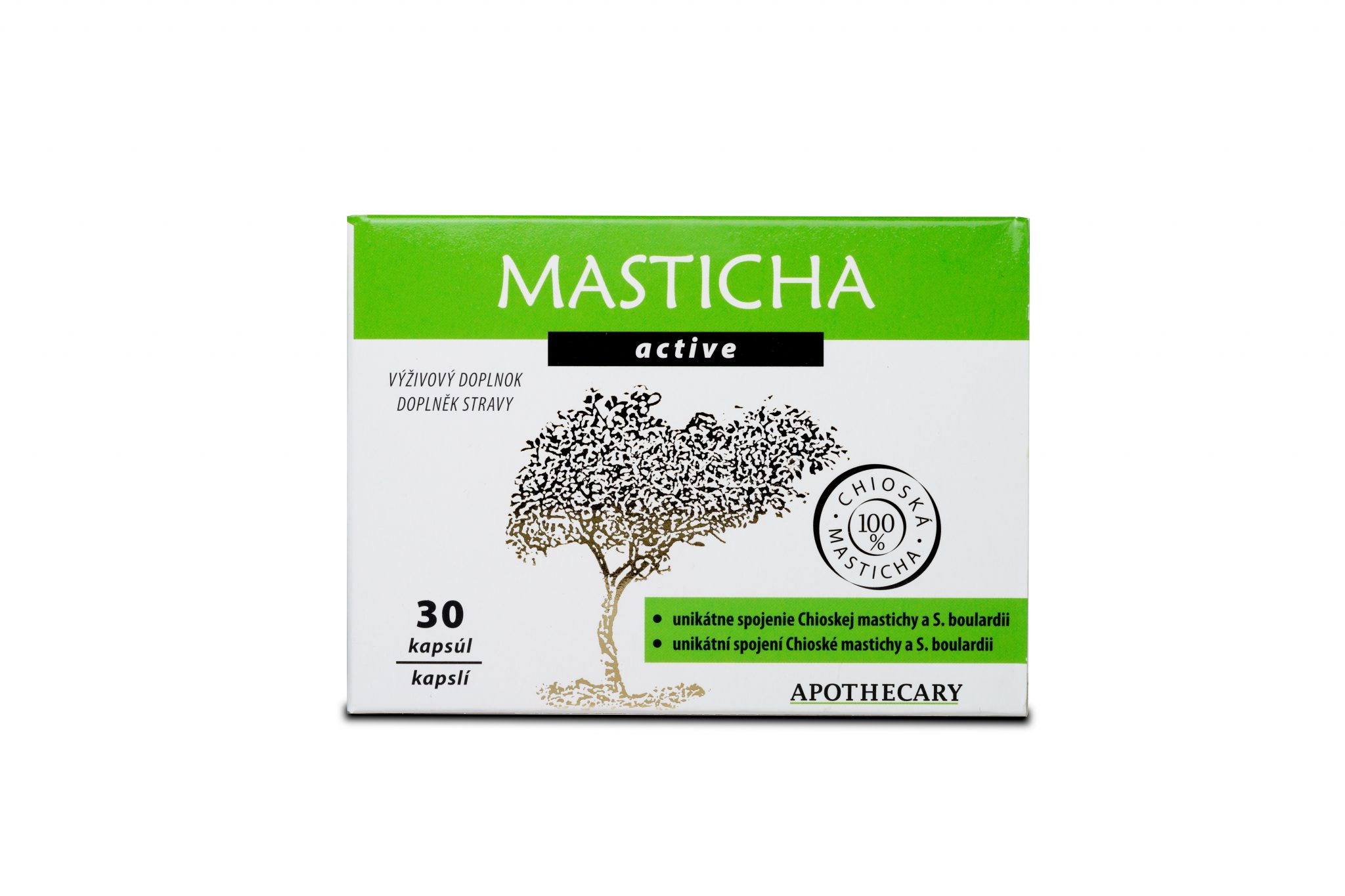 Masticha Terapia Az emésztőrendszer megfelelő működéséhez, Masticha Active - 100 tabletta Csomagolás: 100 tabletta