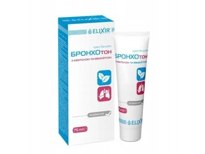 Cremă balsam %22Bronchoton%22 cu mentol și eucalipt Elixir 75 ml