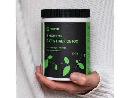 Tratament detoxifiant pentru ficat și intestine cu ciulin de lapte și fibre, 600g - Herbatica