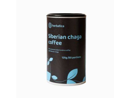 Chaga din Siberia cu cafea arabică premium instant - 125g - Herbatica