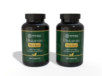 Blocant de histamină cu moringa, curcuma și quercetină - 140 capsule - Herbatica
