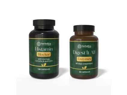 Blocant de histamină cu moringa, curcuma și quercetină - 140 capsule - Herbatica