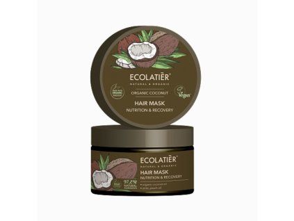 Mască pentru păr Cocos - hrănește și regenerează părul - EcoLatier Organic - 250ml