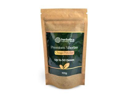 Chaga siberiană Premium 100% pudră - 100g - Herbatica