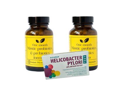 Set pentru susținerea digestiei: 2x Masticha PROBIOTICS & PREBIOTICS + test pentru helicobacter - Herbatica